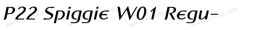 P22 Spiggie W01 Regu字体转换